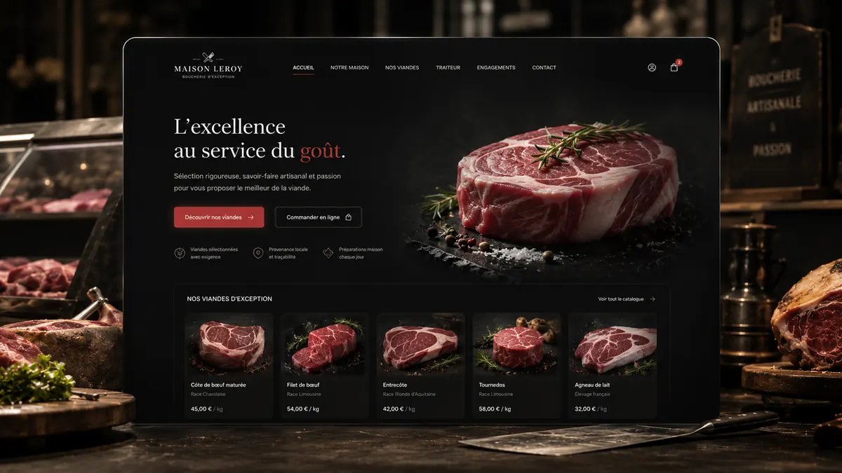 Site boucherie premium