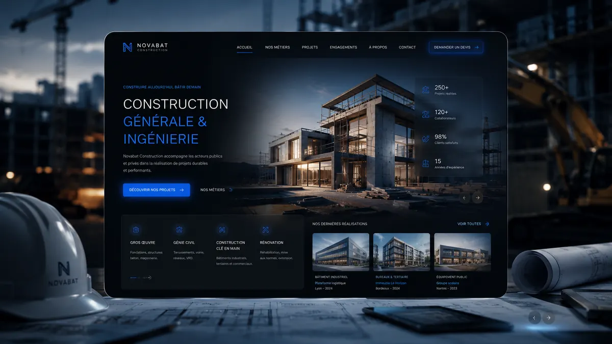 Site entreprise BTP premium
